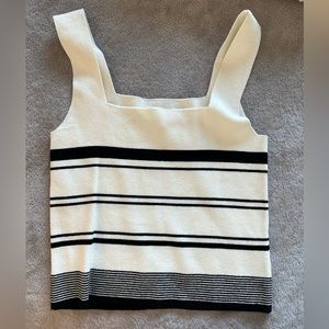 Vici Black & White Cropped Tank Top